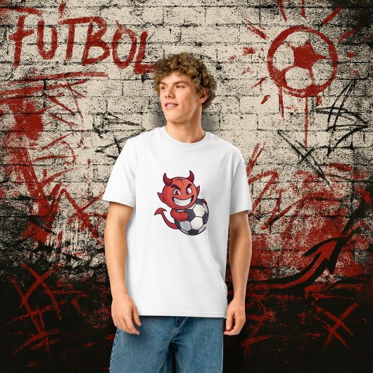 T-shirt Little Devil with a soccer ball