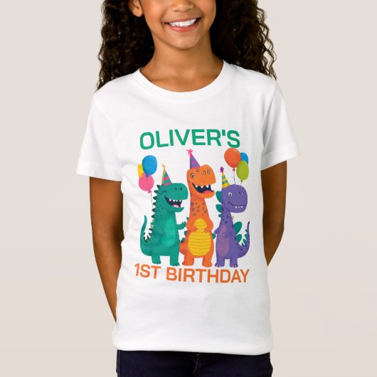 T-Shirt Little Dino 1st Birthday (Devant)