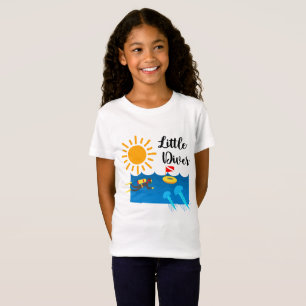 T-Shirt Little Diver avec Jelly Fish - Girls' Fine Jersey