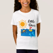 T-Shirt Little Diver avec Jelly Fish - Girls' Fine Jersey (Devant)