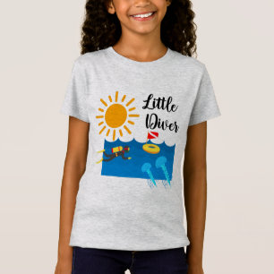 T-Shirt Little Diver avec Jelly Fish - Girls' Fine Jersey