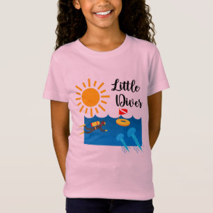 T-Shirt Little Diver avec Jelly Fish - Girls' Fine Jersey