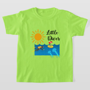T-shirt Little Diver with Jelly Fish - Girls' Basic T-Shir