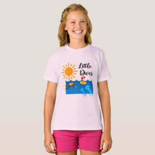 T-shirt Little Diver with Jelly Fish - Girls' Basic T-Shir