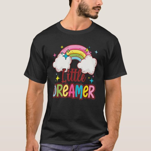 T-shirt Little Dreamer Fluffy Cloud Rainbow (Devant)