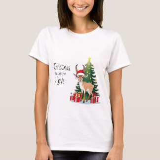 T-shirt Little Ibex porte Père Noël avec 'Noël