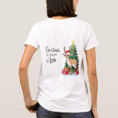 T-shirt Little Ibex porte Père Noël avec 'Noël (Dos)