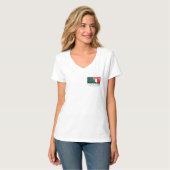 T-shirt Little Italy Classic Logo Denver WHITE V Neck (Devant entier)