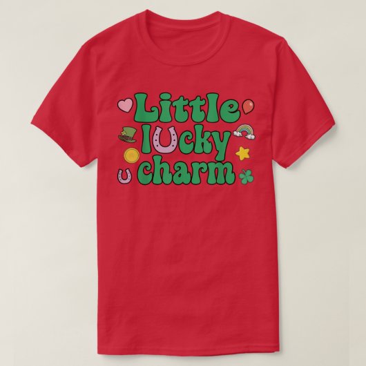 T-shirt Little Lucky Charm Retro Jour de la Saint Patrick  (Design devant)
