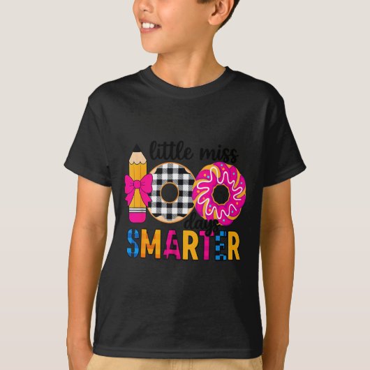 T-shirt Little Miss 100 Days Smarter Celebration 100 Days (Devant)