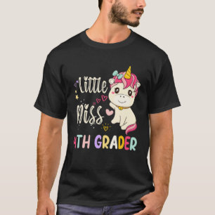 T-shirt Little Miss 4Th Grader Unicorn S Girls First