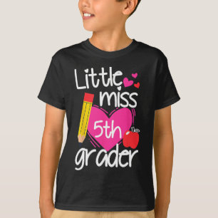 T-shirt Little Miss 5e Année Premier Jour De Bonjour Cinqu