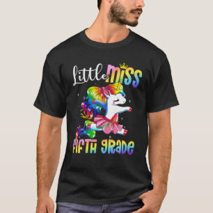 T-shirt Little Miss Cinquième Année Funny Unicorne Premier