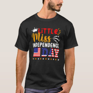 T-shirt Little Miss Independence Day Women Kid Juillet 4 U