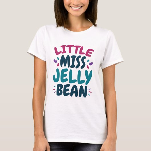 T-shirt Little Miss Jelly Bean Paster Candy Surnom (Devant)