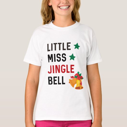 T-shirt Little Miss Jingle Bell // Christmas Kids (Devant)