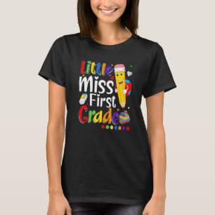 T-shirt Little Miss Première Année Retour À L'École 1ère A
