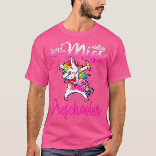 T-shirt Little Miss Preschooler Retour À L'École Unicorne