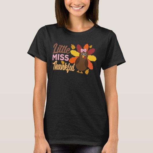 T-shirt Little Miss Thankful (Devant)