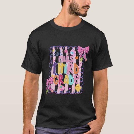 T-shirt Little Miss Third Grade First Day Of 3rd Grade Coq (Devant)