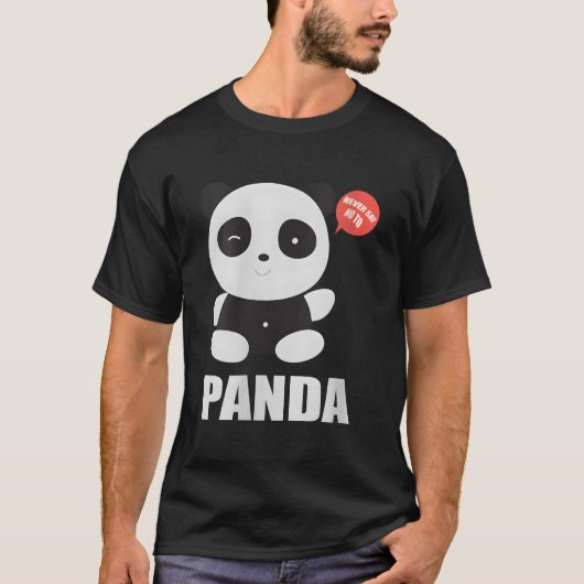 T-shirt Little Panda Never Say No To Panda (Devant)