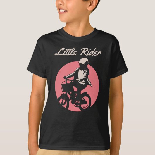 T-shirt Little Rider - Retro Biker Design (Devant)