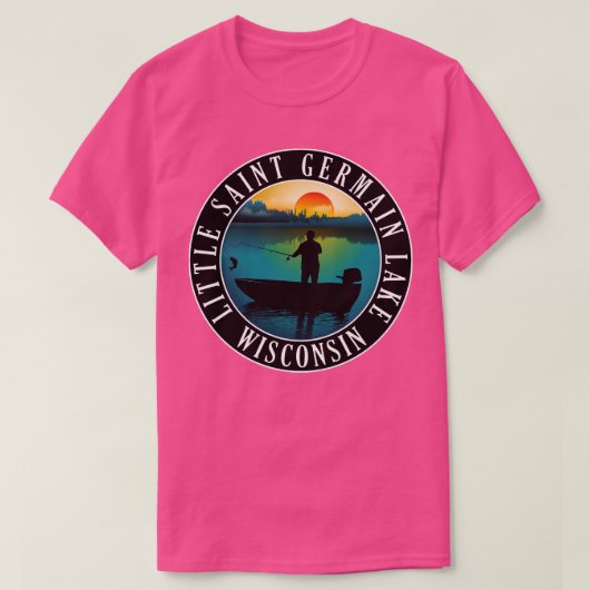 T-shirt Little Saint Germain Lake Wisconsin Pêche (Design devant)