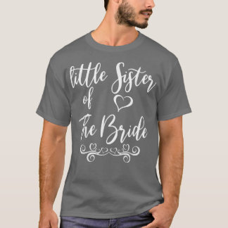 T-shirt Little Sister of Bride & Groom Wedding Matching 