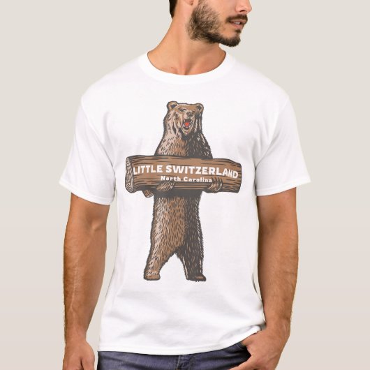 T-shirt Little Switzerland North Carolina Nc Bear Vacances (Devant)