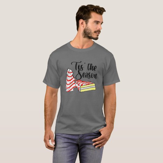 T-shirt Little Tis' Season Christmas Tree Cakes Debbie (Devant entier)