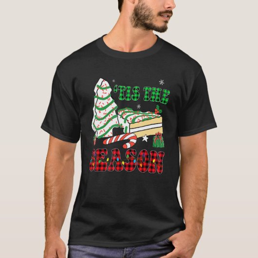 T-shirt Little Tis' Season Christmas Tree Cakes Debbie (Devant)