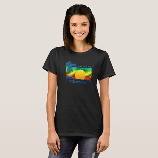 T-shirt Little Torch Key Floride Retro Tropical Beach Suns (Devant entier)