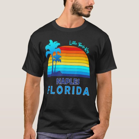 T-shirt Little Torch Key Naples Florida Retro Tropical Bea (Devant)