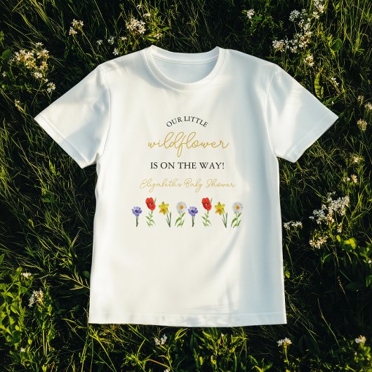 T-shirt Little Wildflower Baby Shower