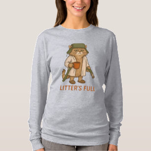 T-shirt Littlers Full Cat Coffee, Amusing Café Amoureux de