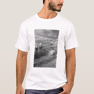 T-shirt Littoral de la plage en N&B, Californie