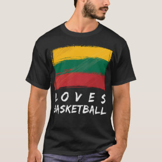 T-shirt Lituanie aime le basket-ball