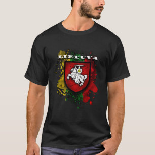 T-shirt Lituanie Dons Attributs Nationaux Drapeau Et Vytis