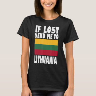 T-shirt Lituanie Drapeau design Si perdu envoyez-moi envoy