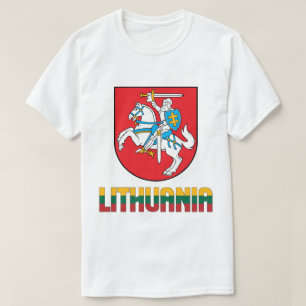 T-shirt Lituanie Drapeau et blason Patriotique