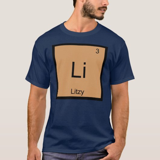 T-shirt Litzy Nom Chimie Élément Tableau Périodique (Devant)