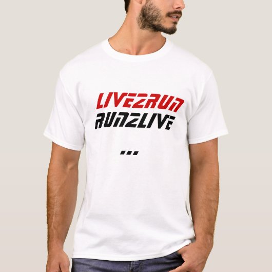 T-shirt live2RUN, RUN2live… (Devant)