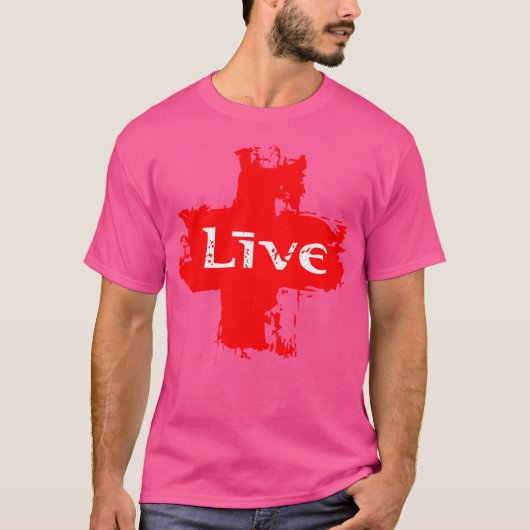 T-shirt Live (bande) (Devant)