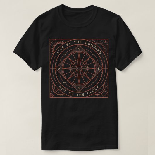 T-shirt Live By The Compass (Design devant)