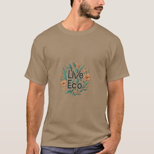 T-shirt Live Eco : Adoptez la durabilité (Devant)
