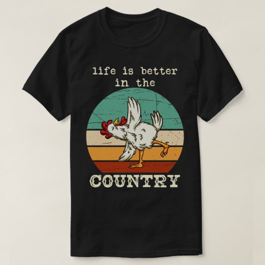 T-shirt Live est meilleur dans Country 2 (Design devant)