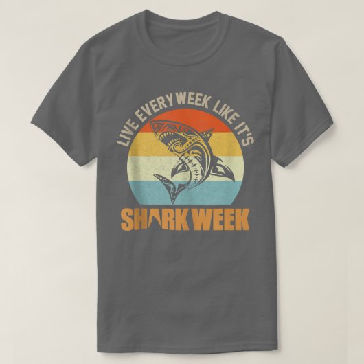 T-shirt Live Every Week Like It's Shark Débardeur (Design devant)