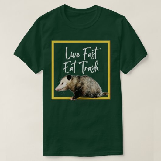 T-shirt Live fast eat trash1 (Design devant)