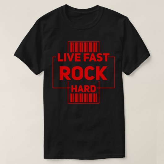 T-shirt Live Fast Rock Hard (Design devant)