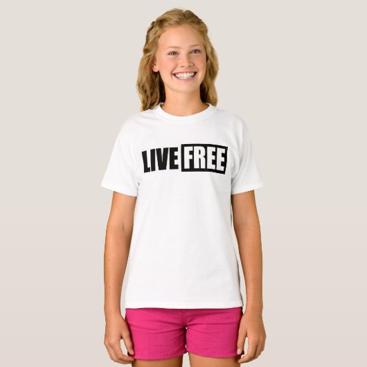T-SHIRT LIVE FREE (Devant entier)